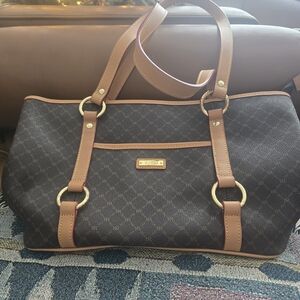 Rioni Black and Tan Tote Bag